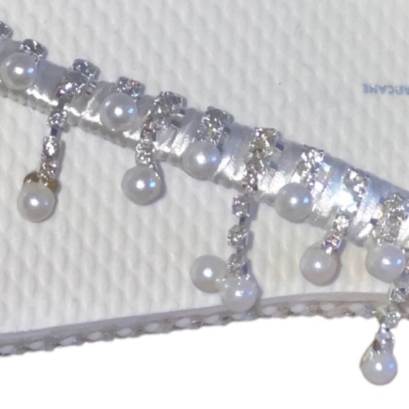 Flip Flops, Bridal Shoes, Beach Wedding Flip Flops, Rhinestones/Crystals, SZ6 - Picture 14 of 16